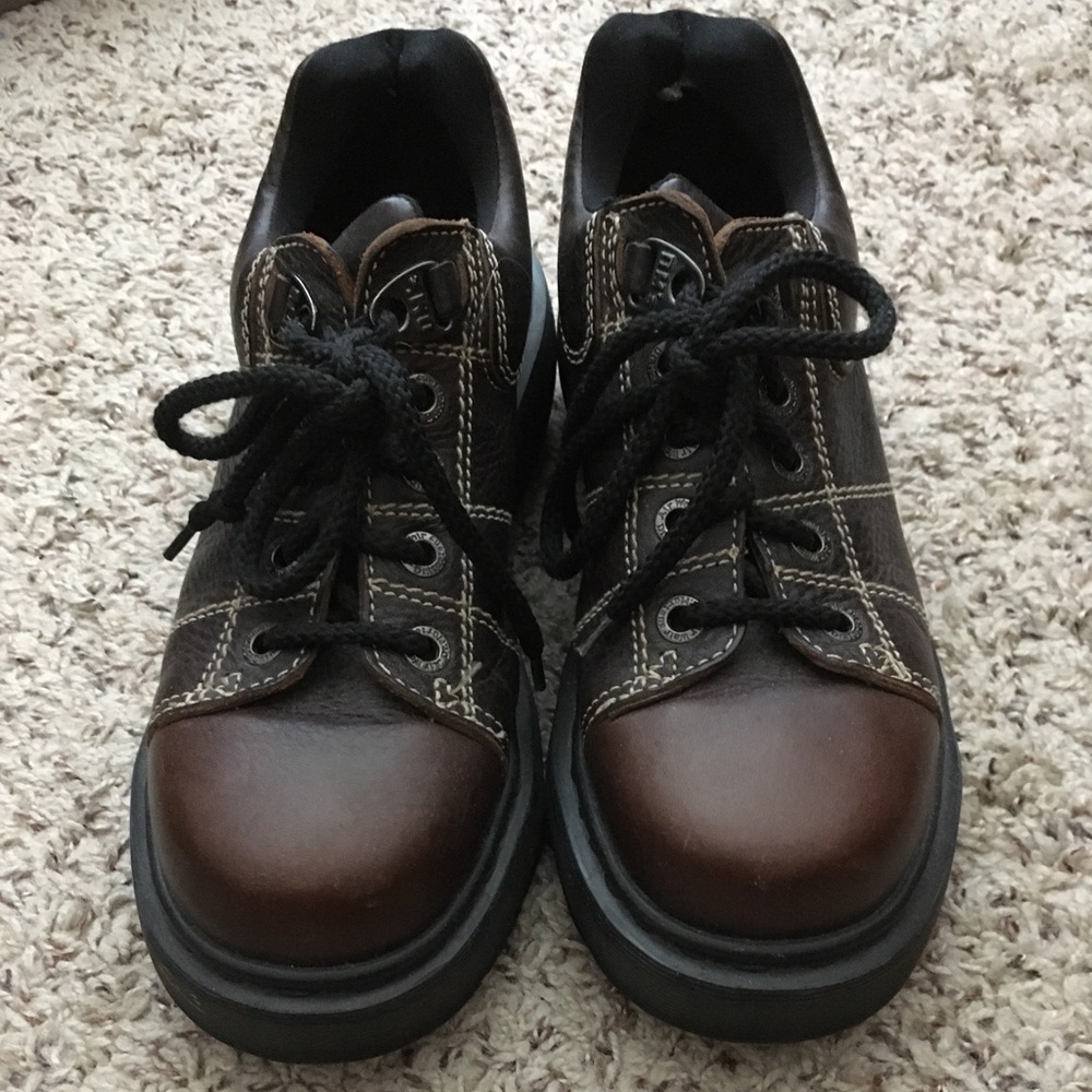 Vintage Dr. Martens brown lace ups, lug sole